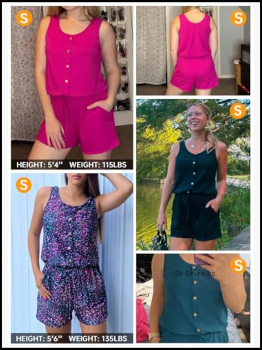 Modest One Piece Swimsuit Romper with Pockets Boyleg Bathing Suit - Picture 5 of 7